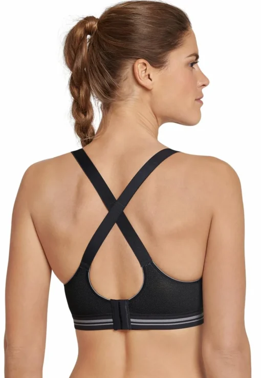 SCHIESSER Sport bh (1-pack), dames sportbeha actief high impact zwart