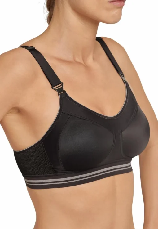 SCHIESSER Sport bh (1-pack), dames sportbeha actief high impact zwart