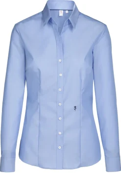 Seidensticker dames blouse slim fit, blauw