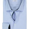 Seidensticker shaped fit overhemd, blauw met wit geruit (contrast)
