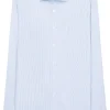 Seidensticker slim fit overhemd, popeline, blauw gestreept