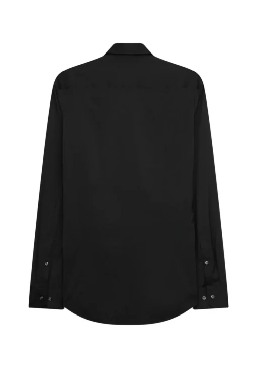 Seidensticker slim fit overhemd, twill, zwart