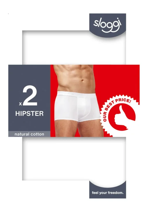 Sloggi Men 24/7 Hipster, heren boxers (2-pack), wit