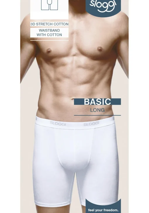 Sloggi Men Basic Long, heren boxer (1-pack), wit
