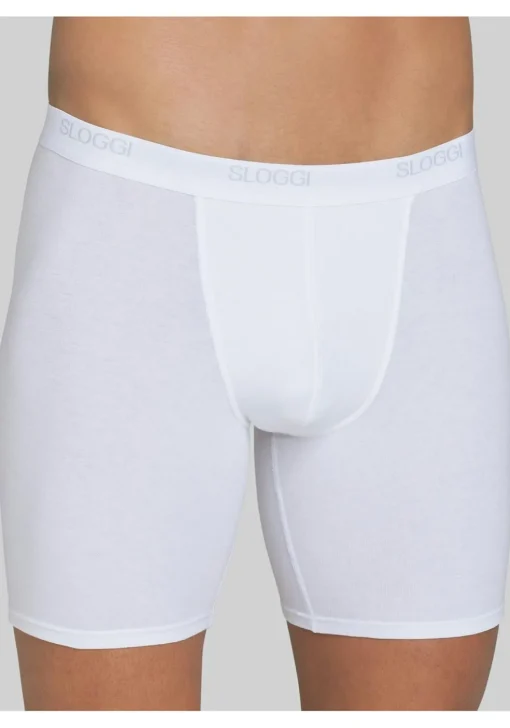 Sloggi Men Basic Long, heren boxer (1-pack), wit