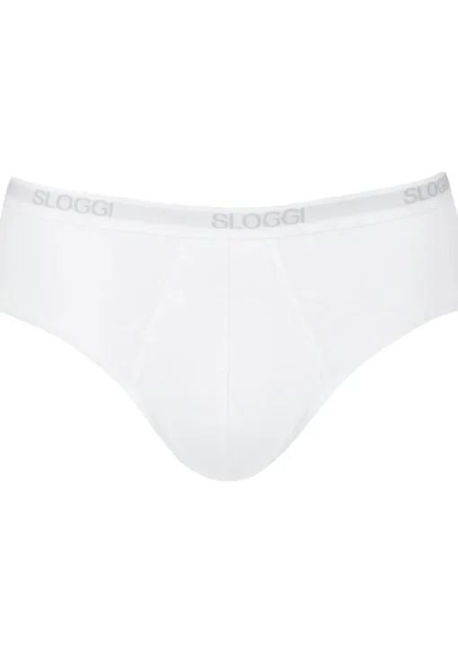 Sloggi Men Basic Midi, heren slip met smalle zijkanten (1-pack), wit