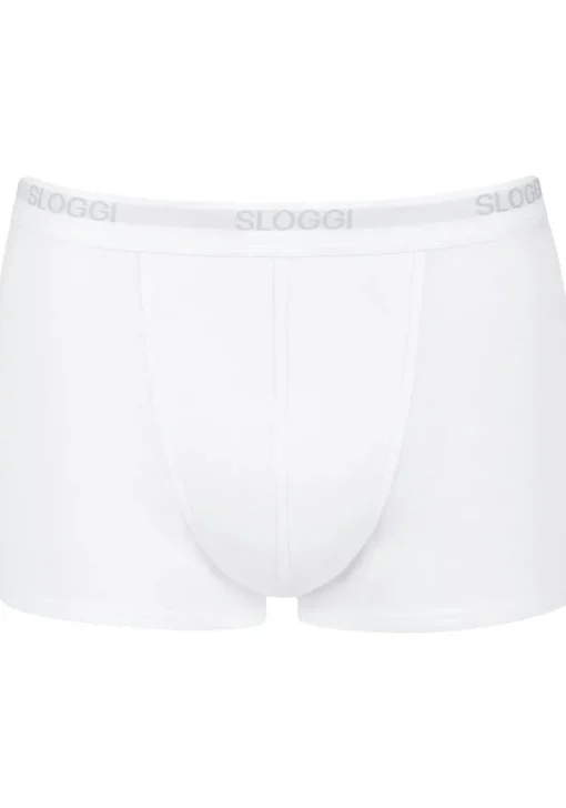 Sloggi Men Basic Short, heren boxershort korte pijp (1-pack), wit