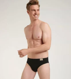 Sloggi Men GO Natural Brief, heren slip met smalle zijkanten (2-pack), zwart