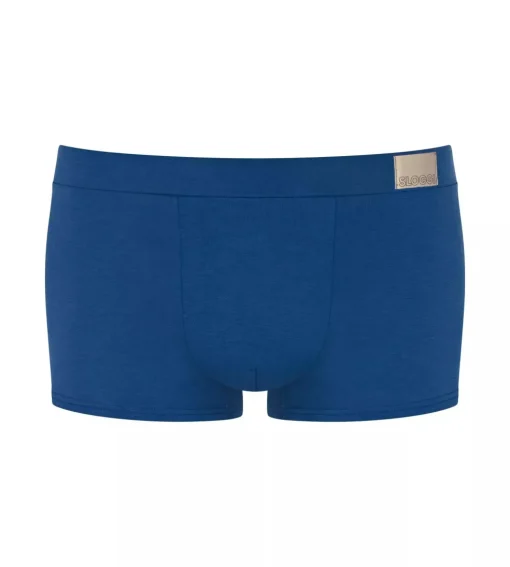 Sloggi Men GO Natural Hipster, heren boxershort korte pijp (2-pack), kobalt- en donkerblauw