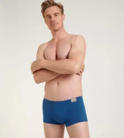 Sloggi Men GO Natural Hipster, heren boxershort korte pijp (2-pack), kobalt- en donkerblauw