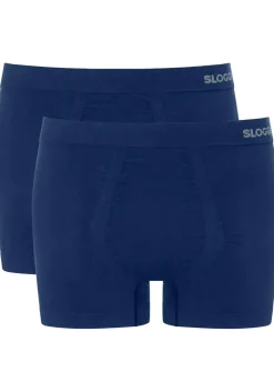 Sloggi Men GO Smooth Short, heren boxershort korte pijp (2-pack), donkerblauw