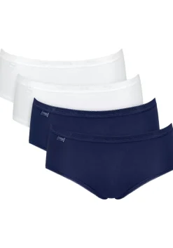 Sloggi Women Basic+ Midi (4-pack), dames slip, wit