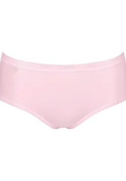 Sloggi Women Basic+ Midi (4-pack), dames slip, wit, lichtblauw, donkerblauw, roze
