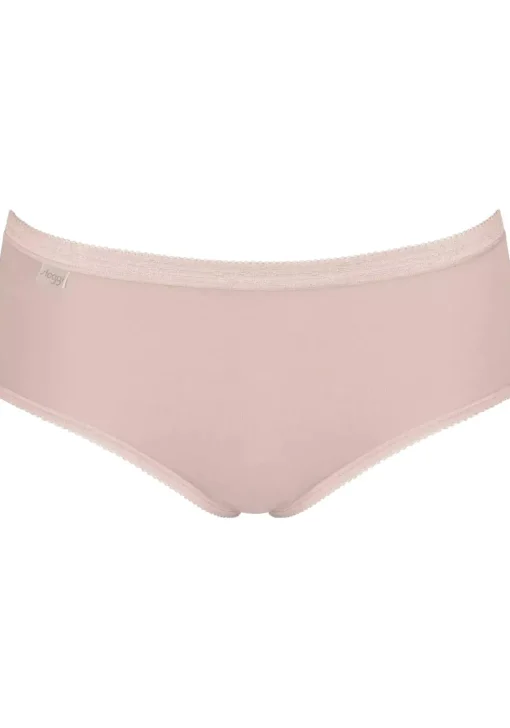 Sloggi Women Basic+ Midi (3-pack), dames slip, wit, roze, paars