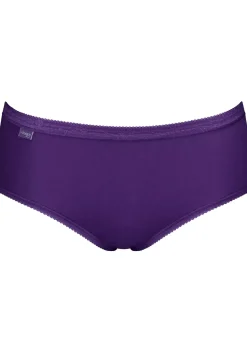 Sloggi Women Basic+ Midi (4-pack), dames slip, wit, grijs, roze, paars