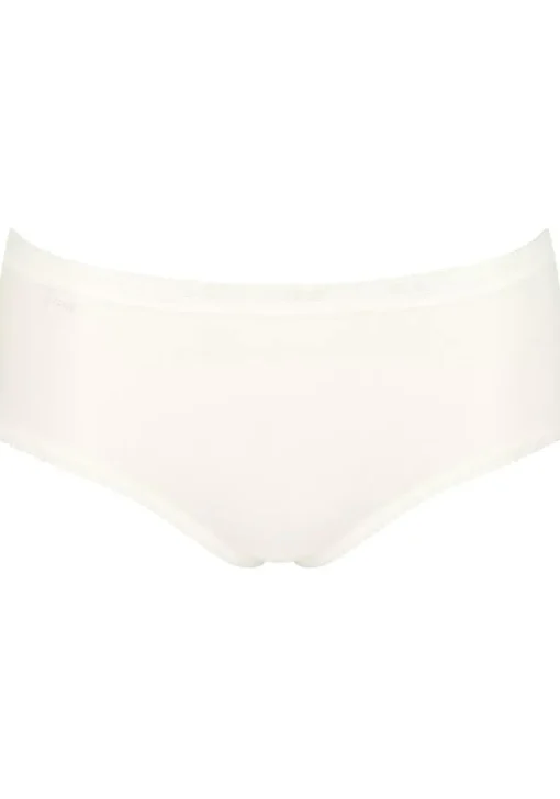 Sloggi Women Basic+ Midi (4-pack), dames slip, wit, lichtblauw, donkerblauw, grijs
