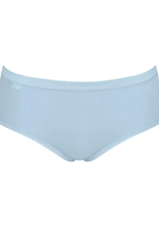Sloggi Women Basic+ Midi (4-pack), dames slip, wit, lichtblauw, donkerblauw, roze