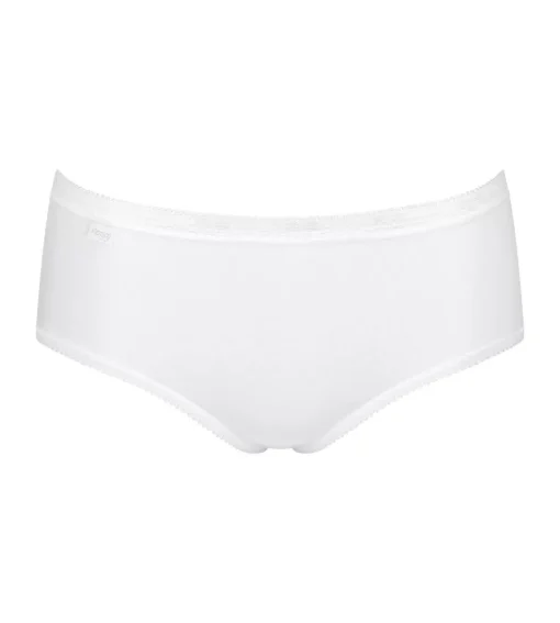 Sloggi Women Basic+ Midi (4-pack), dames slip, wit, grijs, zwart, beige