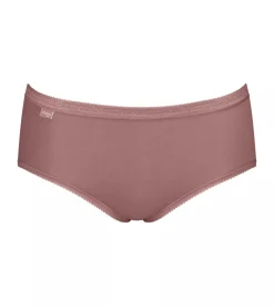 Sloggi Women Basic+ Midi (4-pack), dames slip, wit, grijs, zwart, beige