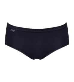 Sloggi Women Basic+ Midi (4-pack), dames slip, wit, grijs, lila, zwart