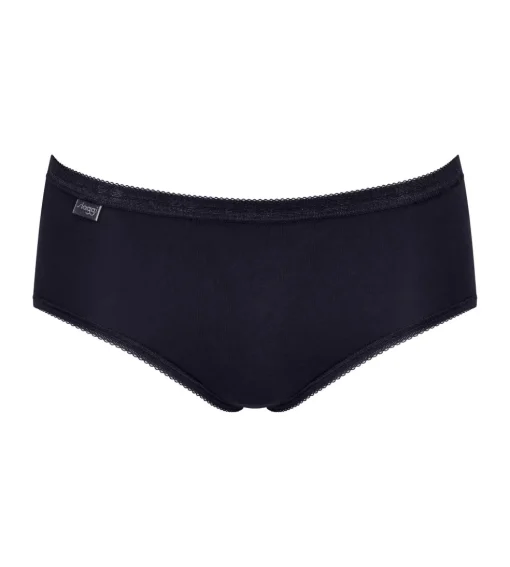 Sloggi Women Basic+ Midi (4-pack), dames slip, wit, grijs, lila, zwart