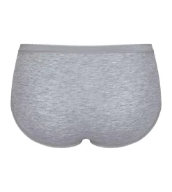 Sloggi Women Basic+ Midi (4-pack), dames slip, wit, grijs, zwart, beige