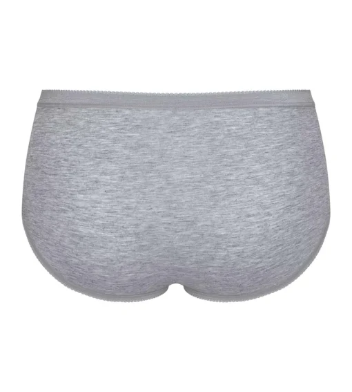 Sloggi Women Basic+ Midi (4-pack), dames slip, wit, grijs, zwart, beige