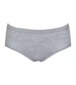 Sloggi Women Basic+ Midi (4-pack), dames slip, wit, grijs, zwart, beige