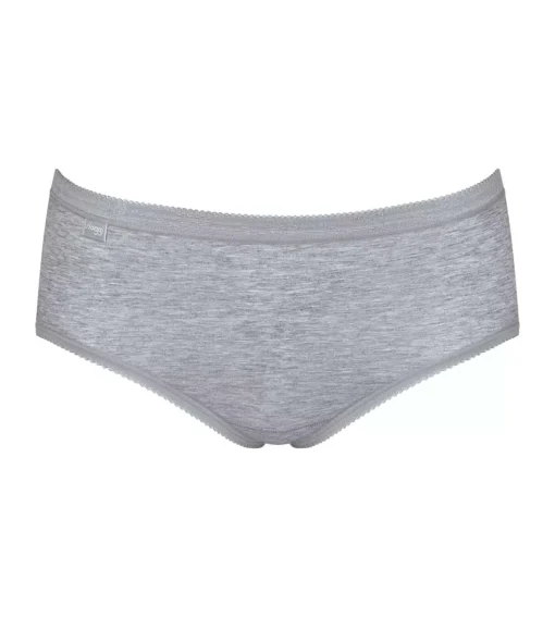 Sloggi Women Basic+ Midi (4-pack), dames slip, wit, grijs, zwart, beige