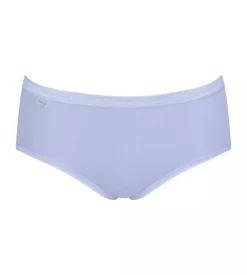 Sloggi Women Basic+ Midi (4-pack), dames slip, wit, grijs, lila, zwart