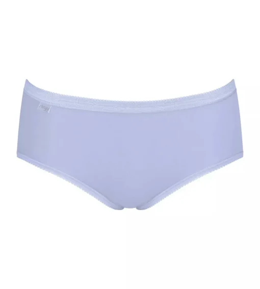 Sloggi Women Basic+ Midi (4-pack), dames slip, wit, grijs, lila, zwart