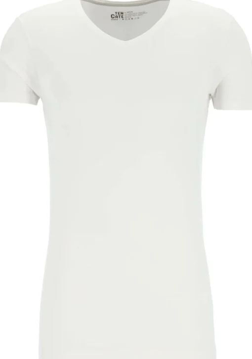 TEN CATE Basics men bamboo viscose T-shirt (1-pack), heren T-shirt V-hals, wit