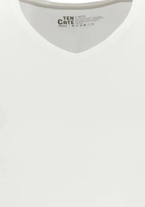TEN CATE Basics men bamboo viscose T-shirt (1-pack), heren T-shirt V-hals, wit