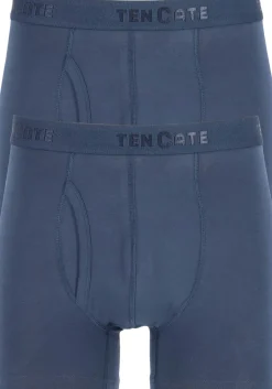 TEN CATE Basics men classic shorts met gulp (2-pack), heren boxers normale lengte, blauw