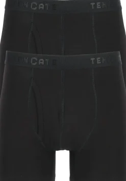 TEN CATE Basics men classic shorts met gulp (2-pack), heren boxers normale lengte, zwart