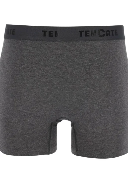 TEN CATE Basics men shorts (2-pack), heren boxers normale lengte, antraciet grijs melange