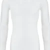 TEN CATE Thermo men V-neck long sleeve, heren thermo T-shirt lange mouw V-hals, wit