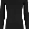 TEN CATE Thermo men V-neck long sleeve, heren thermo T-shirt lange mouw V-hals, zwart