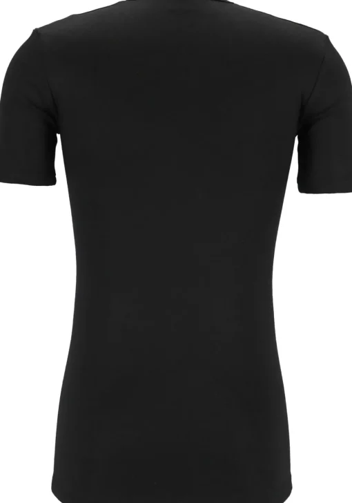 TEN CATE Thermo men V-neck, heren thermo T-shirt V-hals, zwart