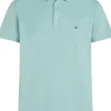 Tommy Hilfiger 1985 Slim Polo, heren poloshirt, licht aqua