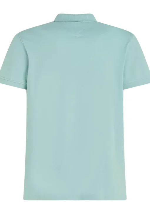 Tommy Hilfiger 1985 Slim Polo, heren poloshirt, licht aqua