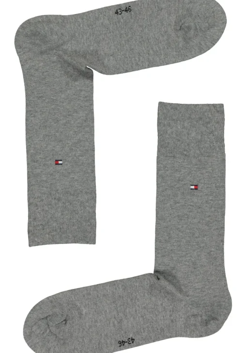 Tommy Hilfiger Classic Socks (2-pack), herensokken katoen, grijs melange