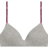 Tommy Hilfiger dames Nature Tech triangel BH, katoen met modal gevoerd, grijs melange