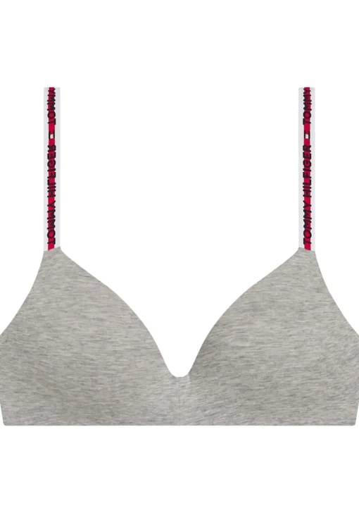 Tommy Hilfiger dames Nature Tech triangel BH, katoen met modal gevoerd, grijs melange