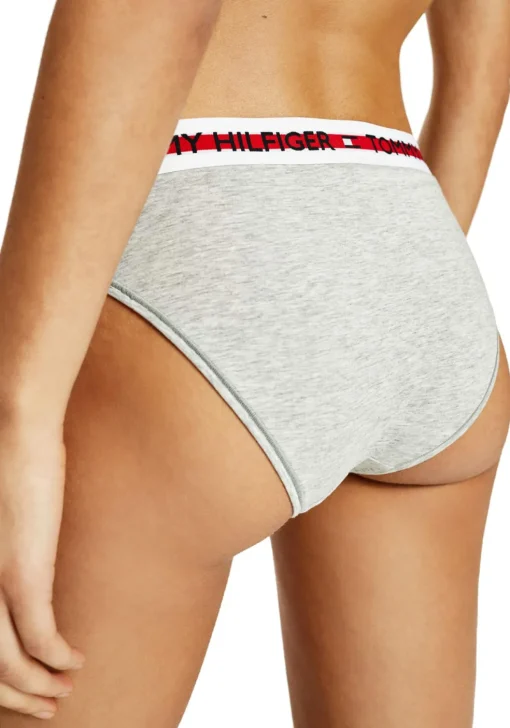 Tommy Hilfiger dames Nature Tech bikini slip (1-pack), grijs melange Mid Grey Heather