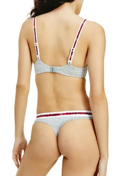 Tommy Hilfiger dames Nature Tech triangel BH, katoen met modal gevoerd, grijs melange