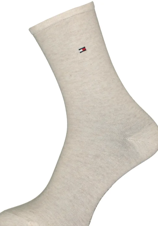 Tommy Hilfiger damessokken Casual (2-pack), uni katoen, licht beige melange