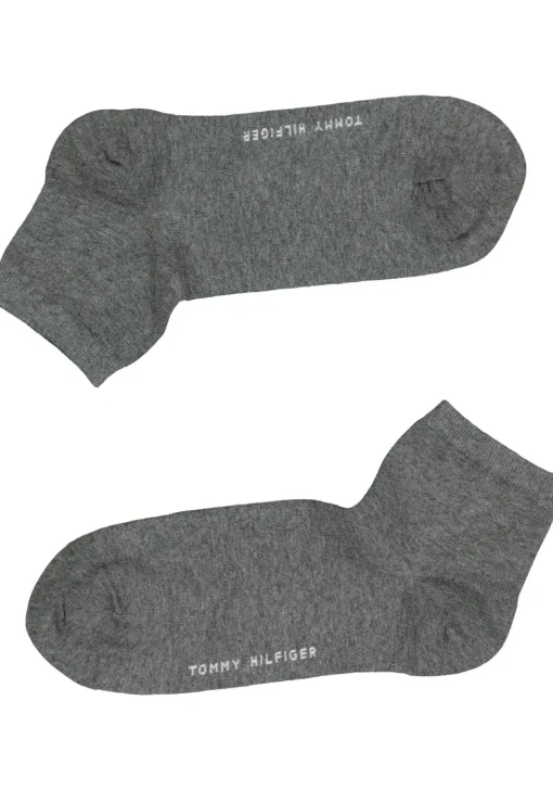 Tommy Hilfiger damessokken Casual Short (2-pack), korte sokken katoen, midden grijs melange