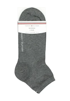Tommy Hilfiger damessokken Casual Short (2-pack), korte sokken katoen, midden grijs melange