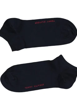 Tommy Hilfiger damessokken Sneaker (2-pack), korte enkelsok katoen, Tommy rood en blauw